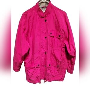 Vintage Picone Sport Hot Pink Lightweight Ladies Utility Jacket Medium